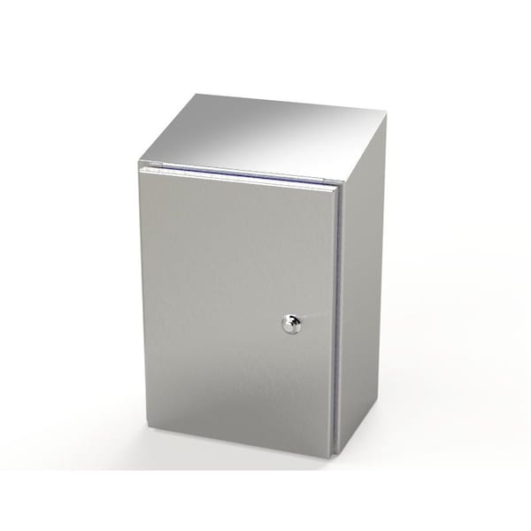 1/4 Turn Latch Electrical Enclosures, 16 in H, 8 in D, 12 in W, NEMA 3R, 4, 4X, 12, 13